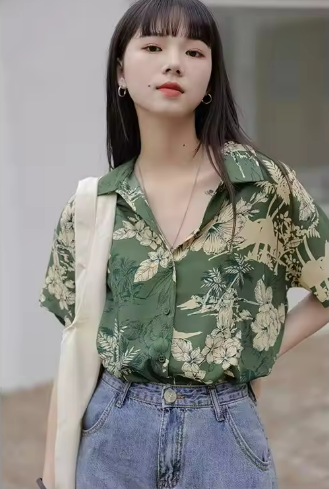 Floral Green Shirt