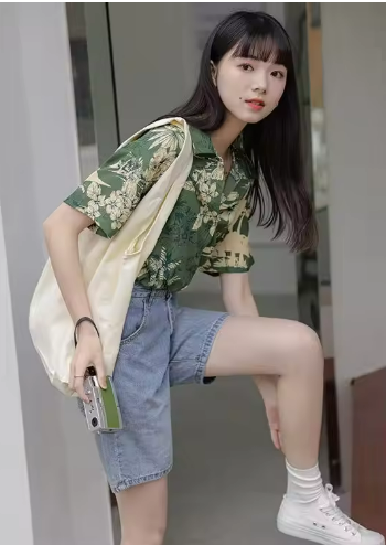 Floral Green Shirt