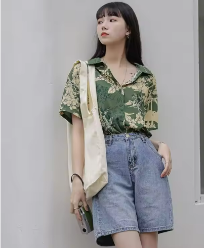 Floral Green Shirt