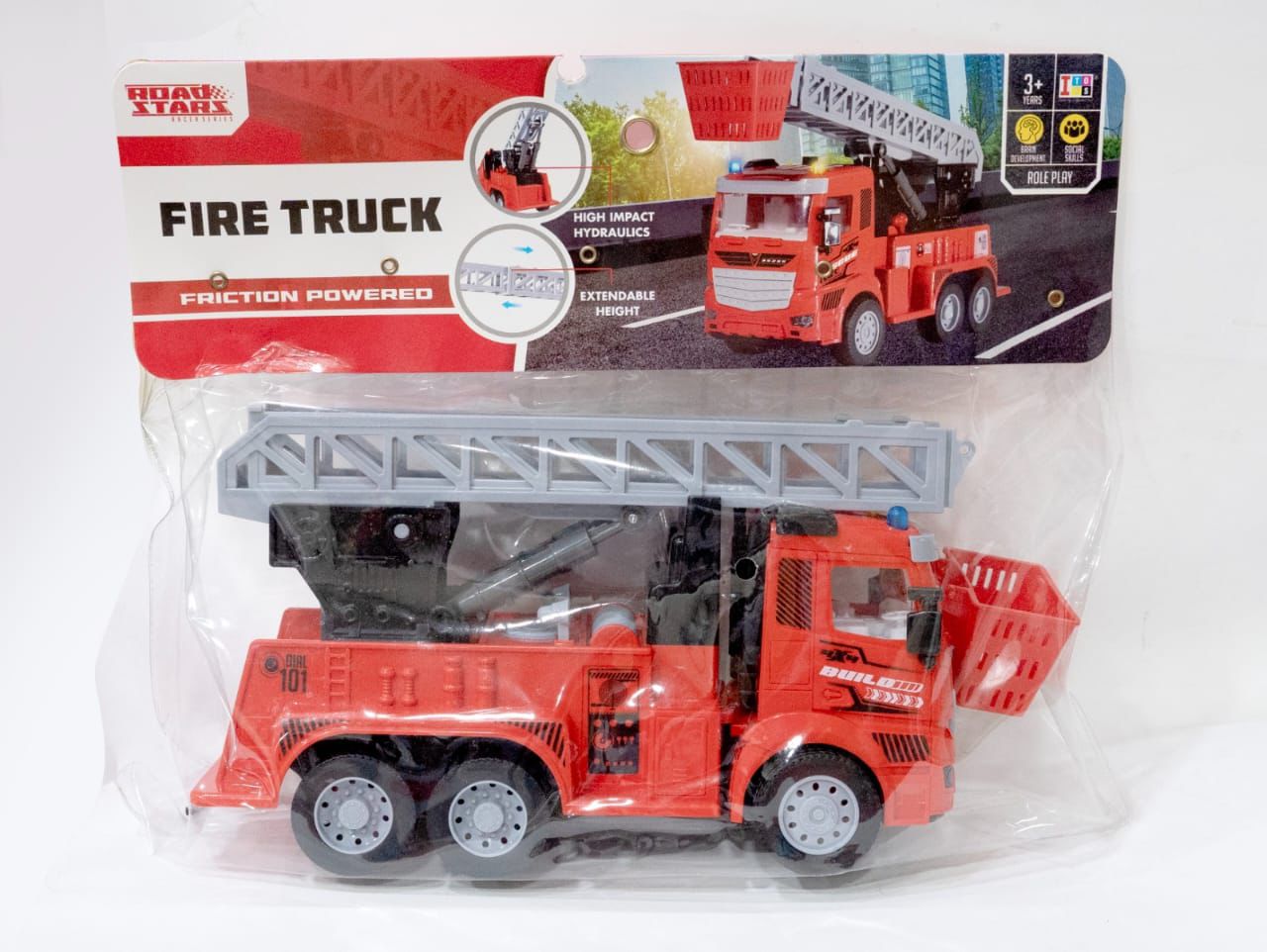 Friction Powered Fire Truck Toy