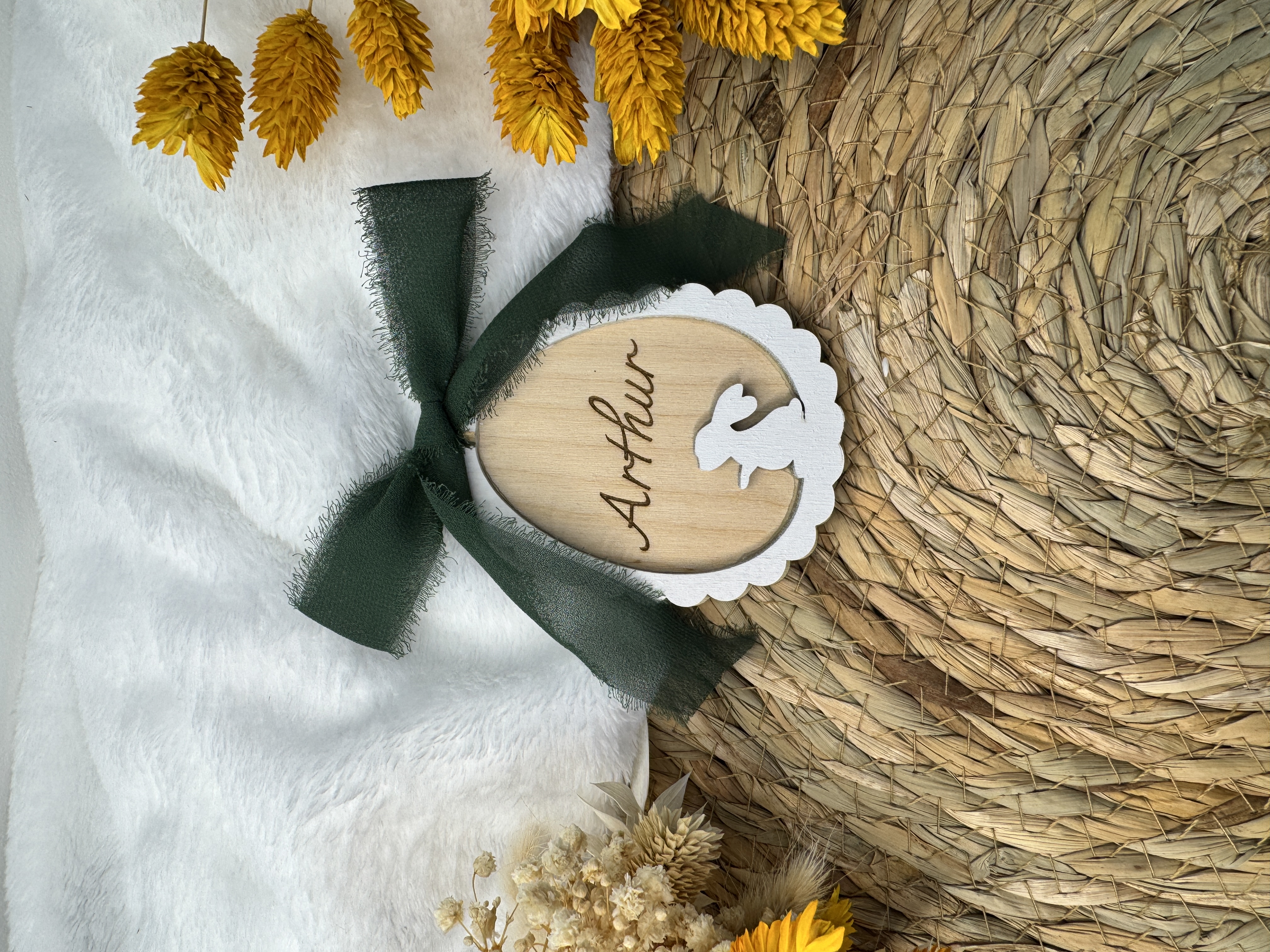 Médaillon "Dentelle" lapin