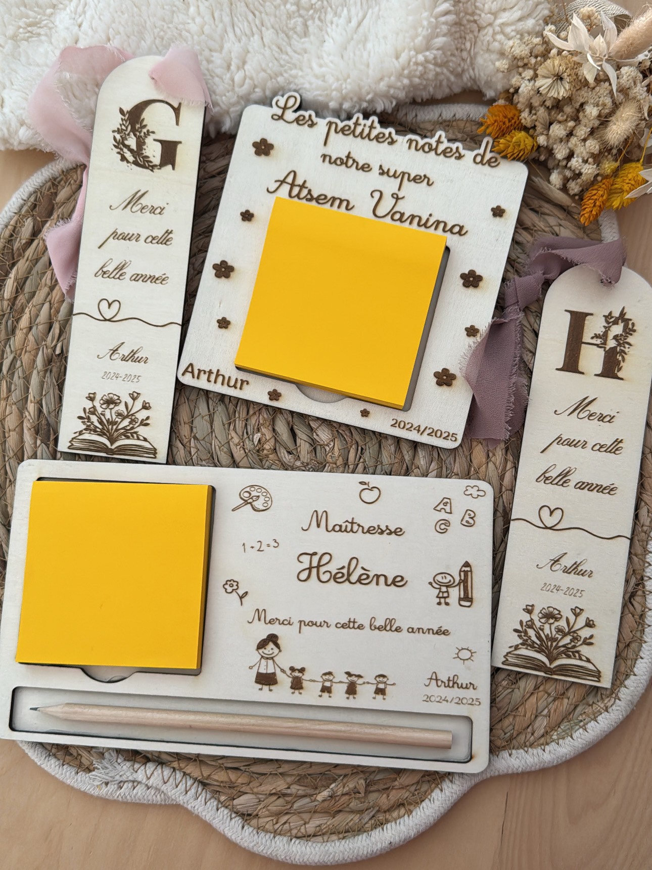 Bloc-notes et marque page personnalisés