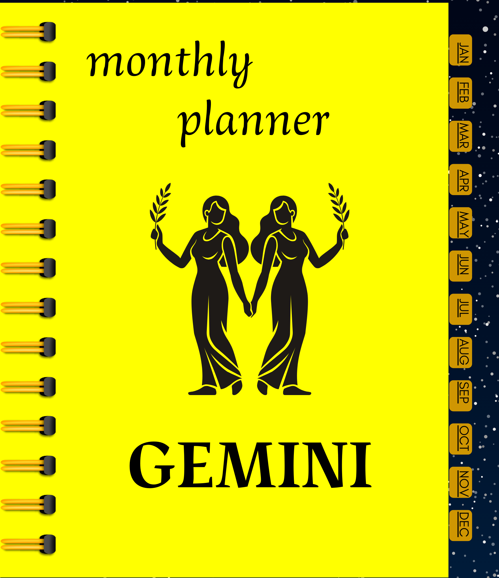 Hyperlinked-Gemini Monthly Planner