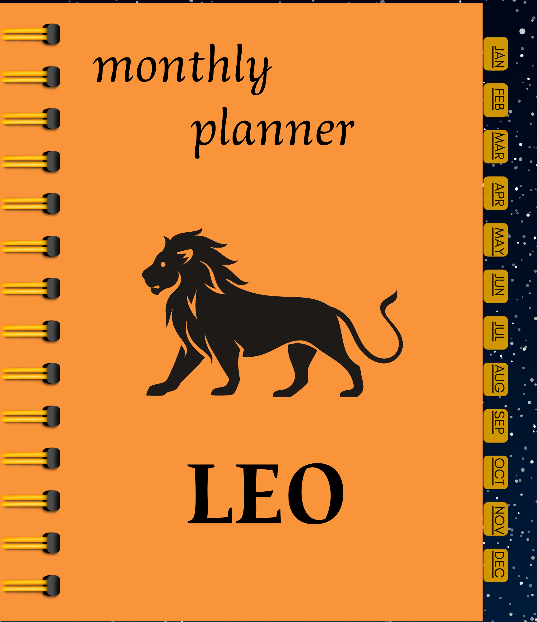 Hyperlinked-Leo Monthly Planner