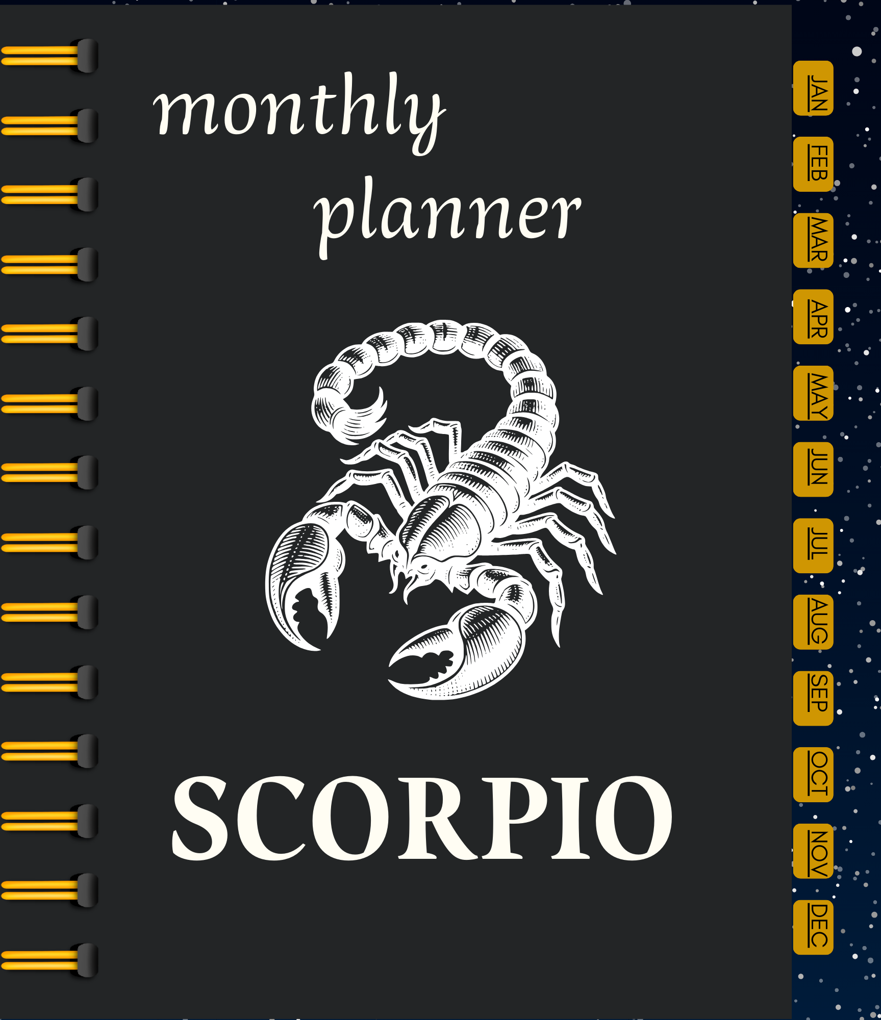 Hyperlinked-Scorpio Monthly Planner