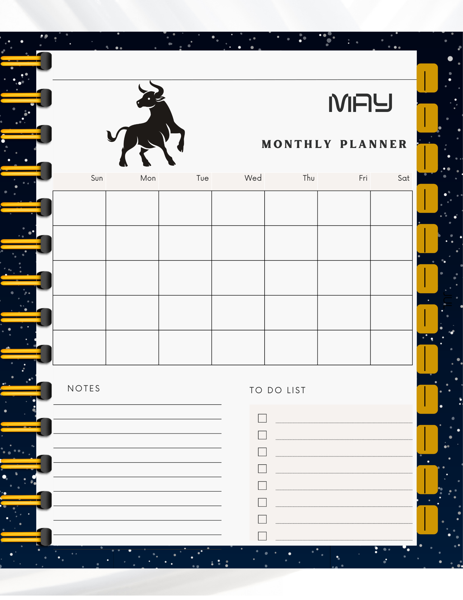 Hyperlinked- Taurus Monthly Planner