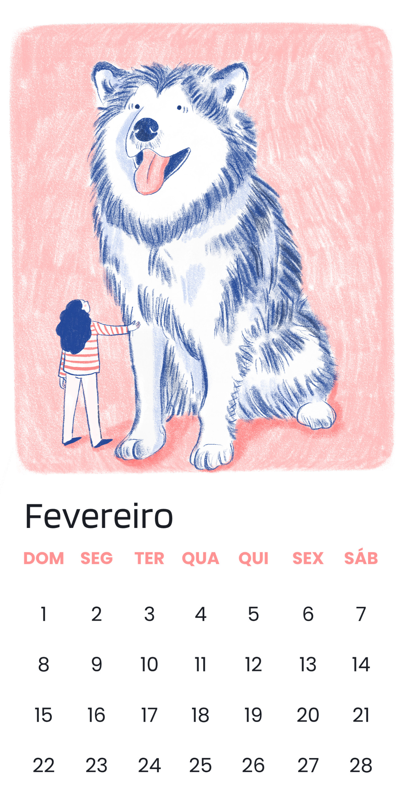 Calendário ilustrado 2026