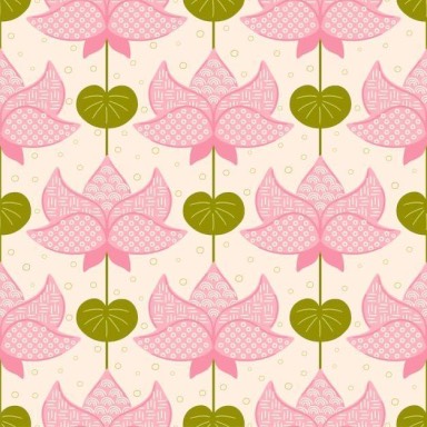 Pink Lotus Wooden Coasters (4"x4")
