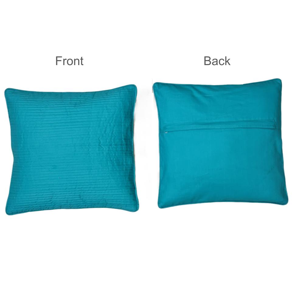 Turquoise Cushion Covers, 200TC Cotton (16"x16")