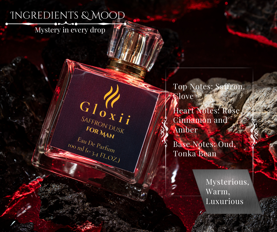Gloxii Saffron Dusk – Spicy Luxury Perfume for Men
