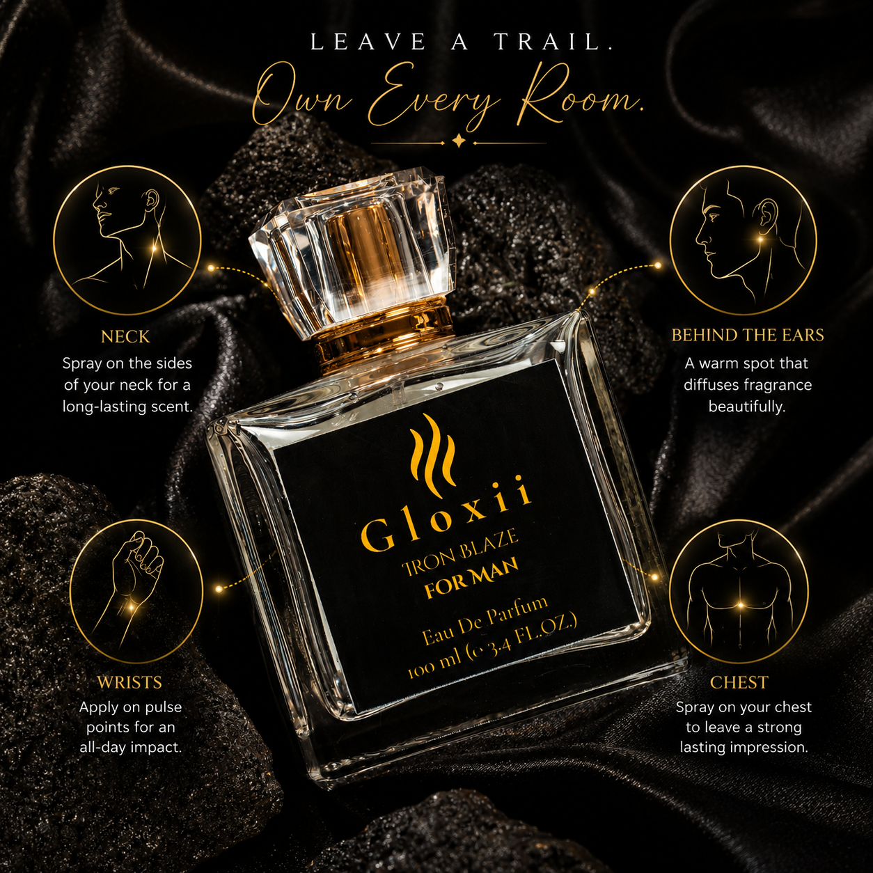Gloxii Iron Blaze – Smoky Luxury Perfume for Men-100 ML