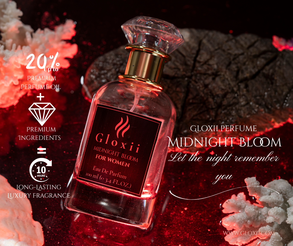 Gloxii Midnight Bloom – Deep Night Floral Perfume for Women 