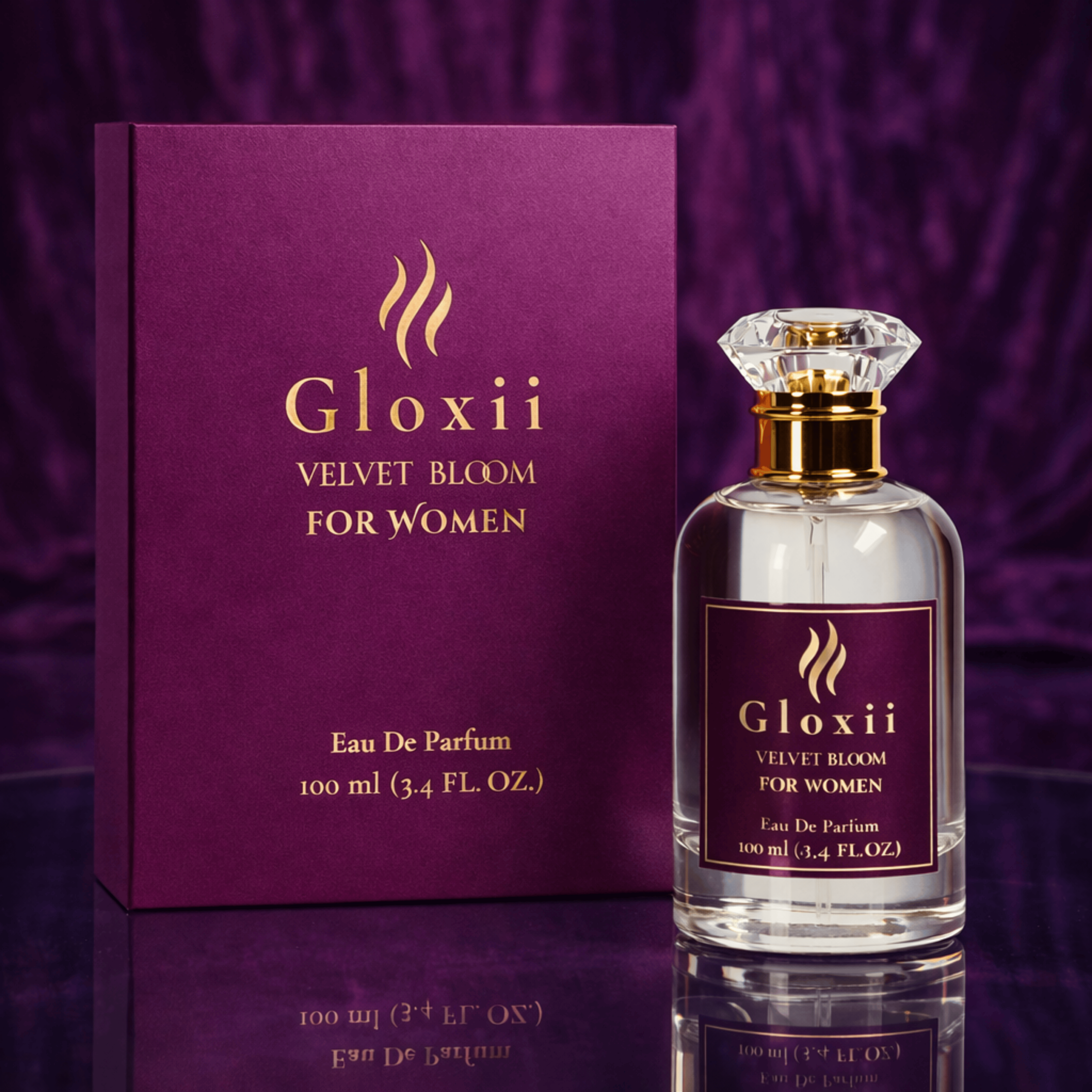 Gloxii Velvet Bloom – Soft Floral Perfume for Women-100 ML
