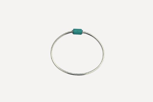 Bracelet argent massif et turquoise véritable