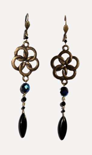 Boucles d'oreilles pendantes couleurs d'hiver