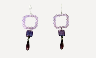 Boucles d'oreilles Swarovski® améthyste