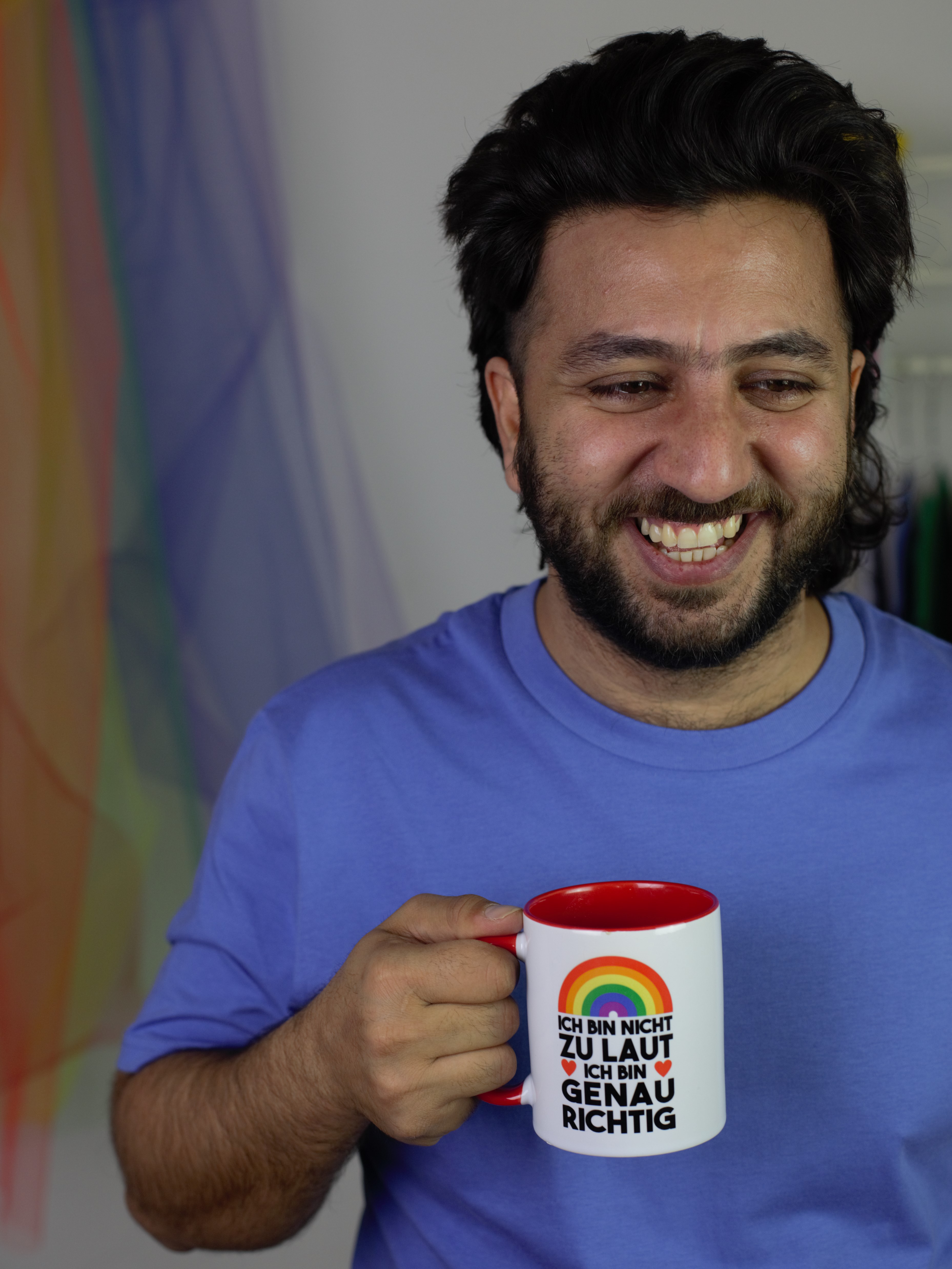"Genau richtig" 🌈 Tasse