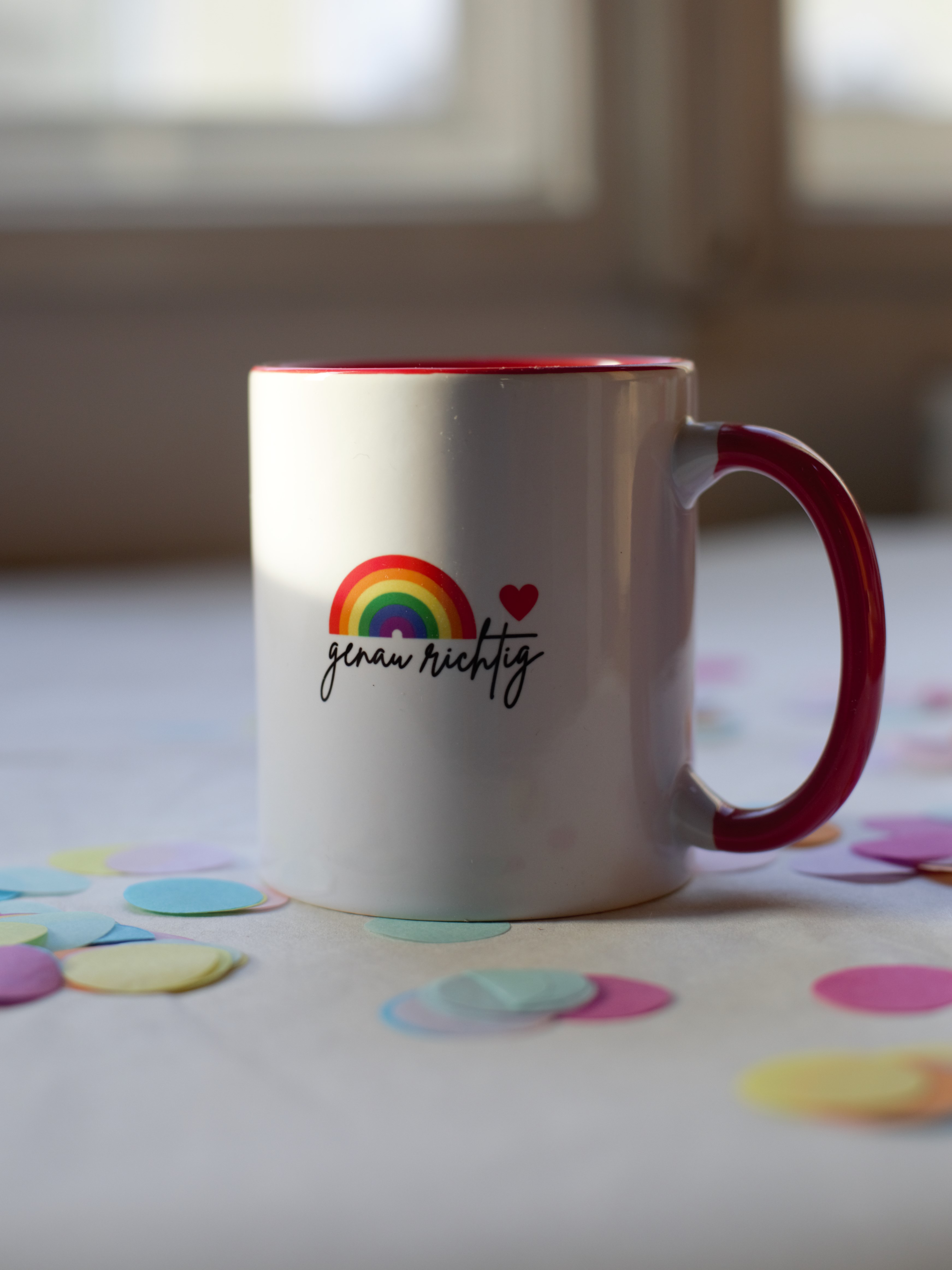 "Genau richtig" 🌈 Tasse