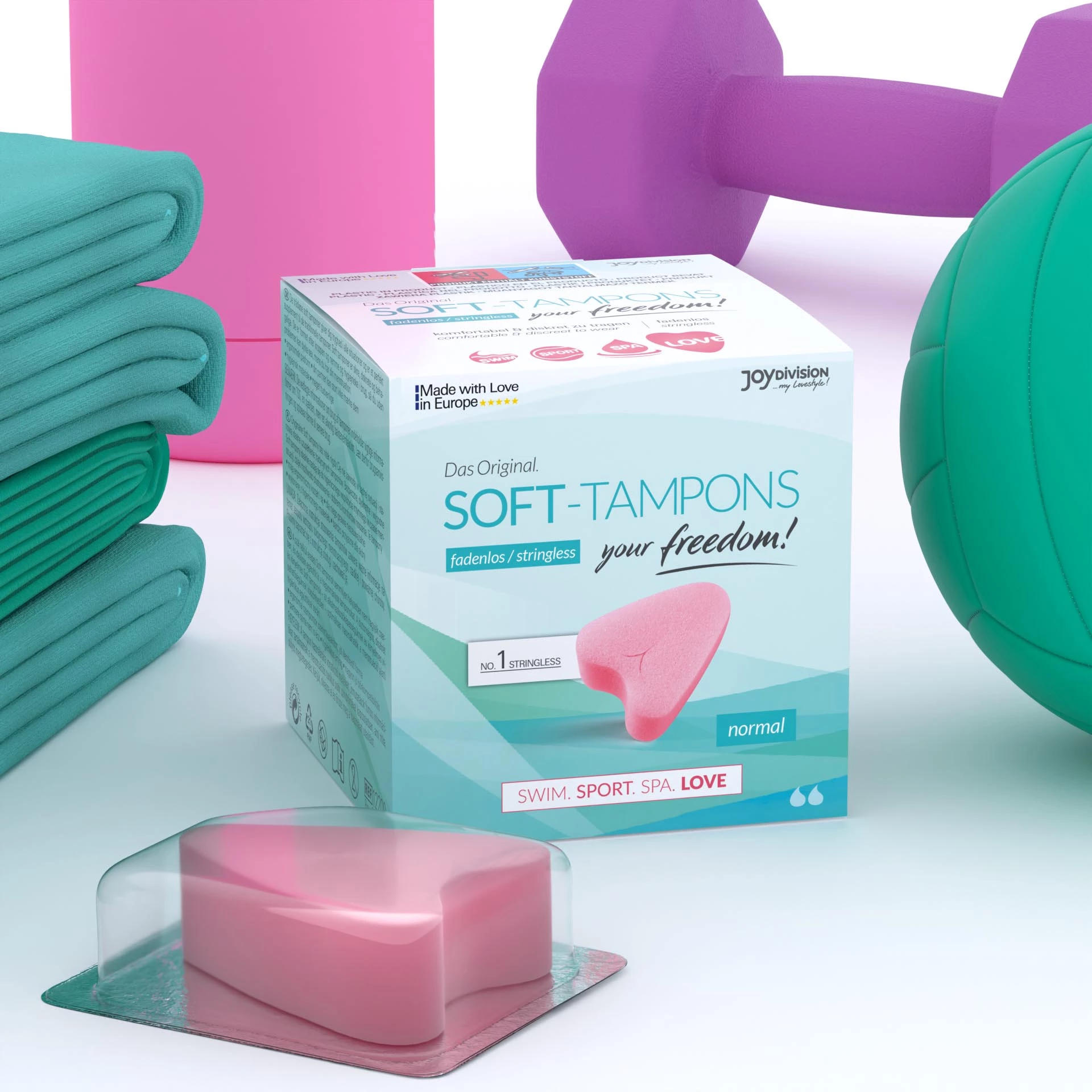 Soft-Tampons normal, box of 3
