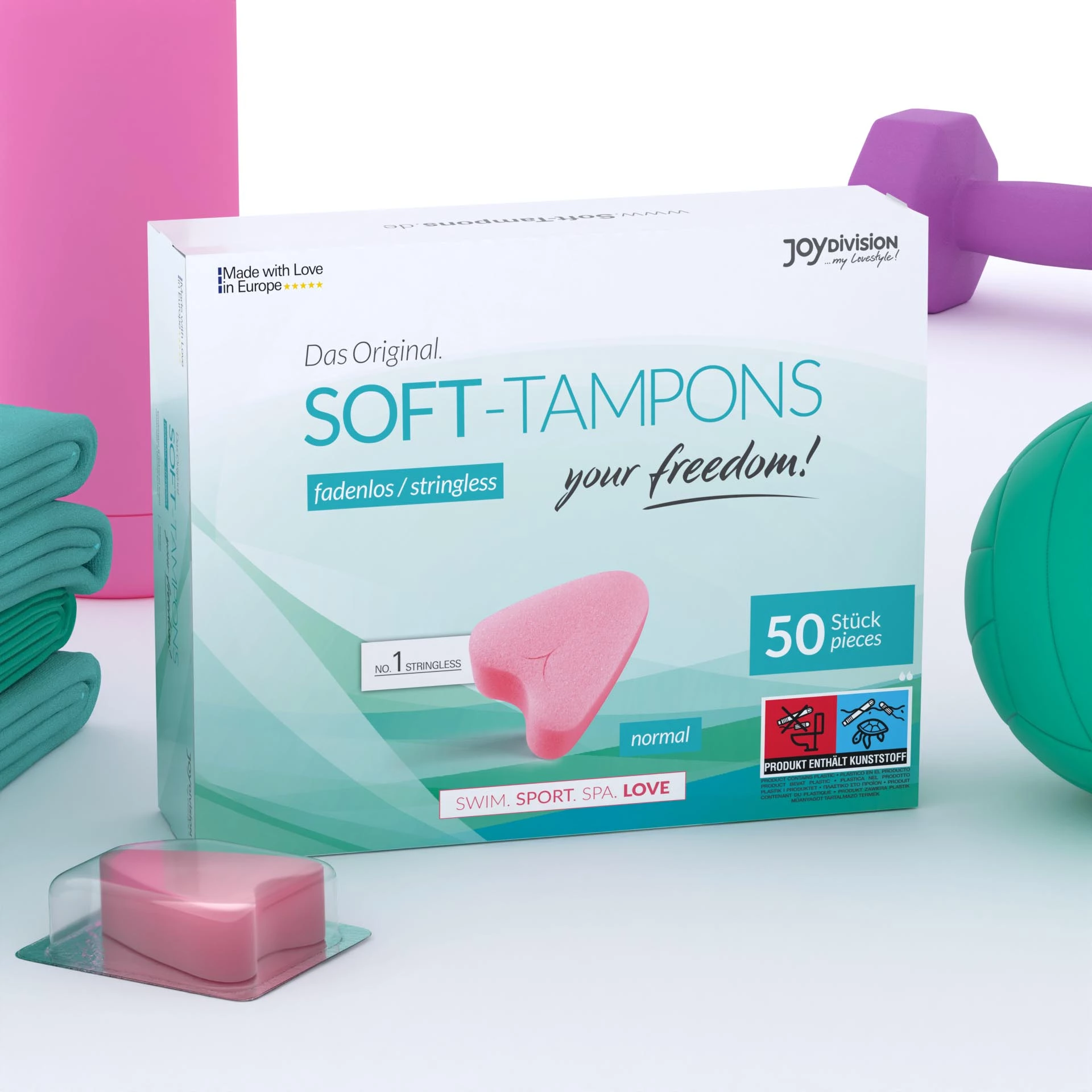 Soft-Tampons normal, box of 50