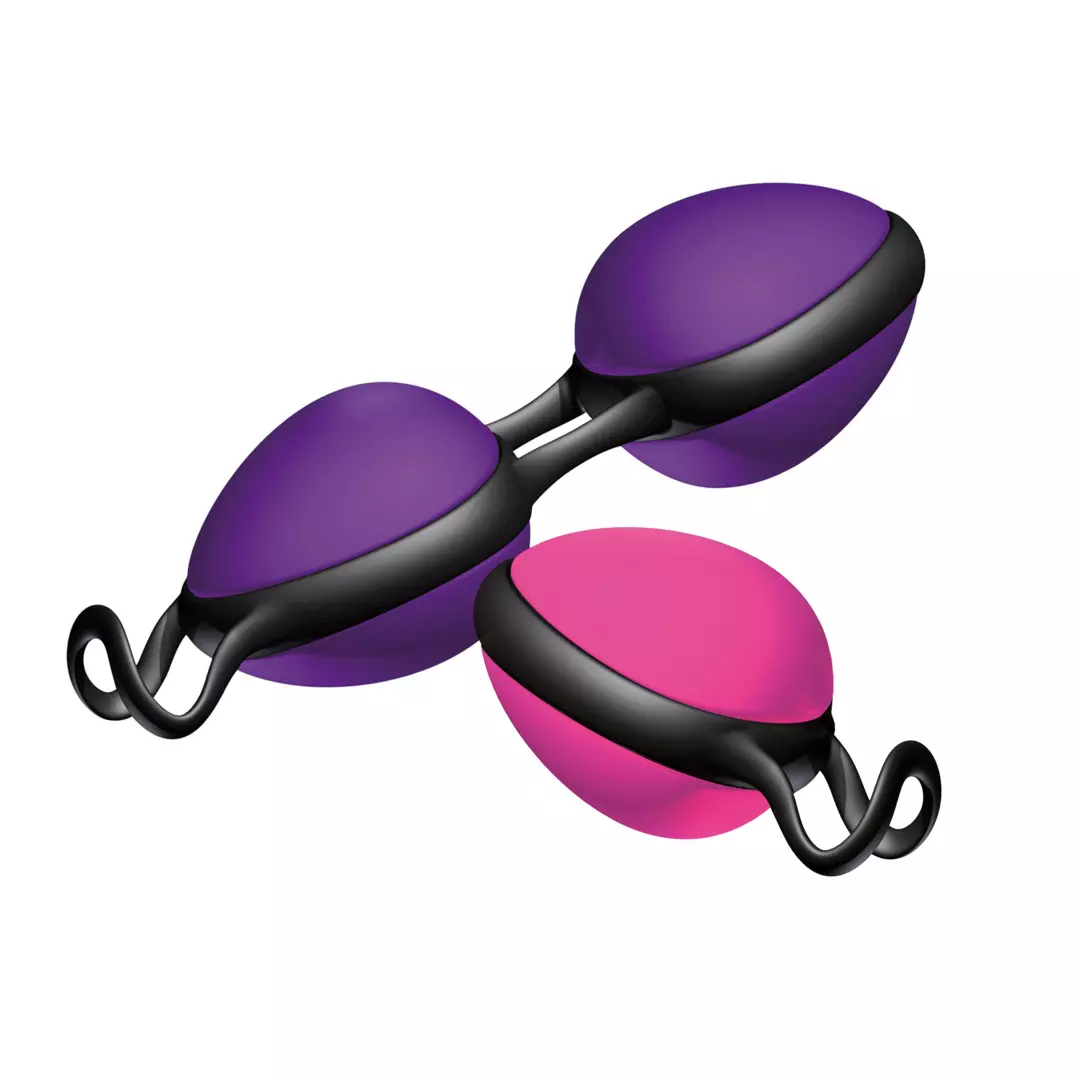 Joyballs secret Set, magenta-black (1er) + purple-black (2er)