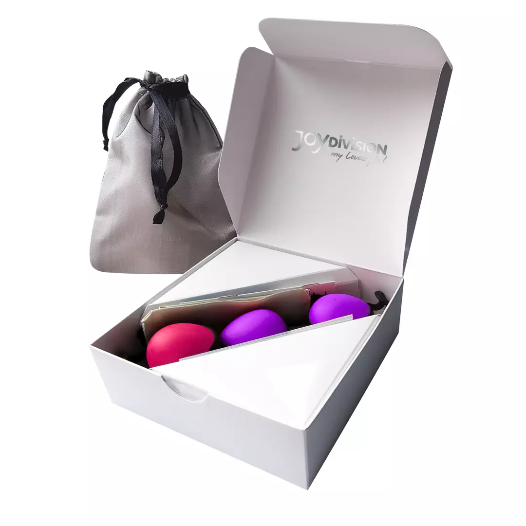 Joyballs secret Set, magenta-black (1er) + purple-black (2er)