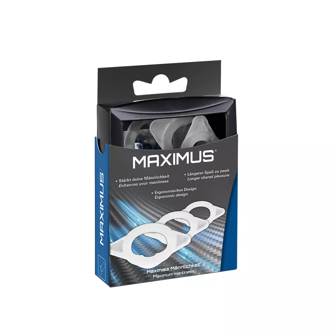 MAXIMUS -  the penis ring transparent, set of 3 (XS, S, M)