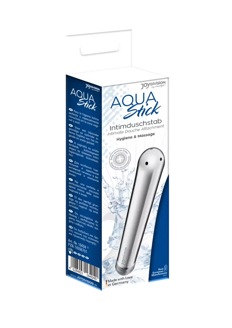 AQUAstick  intimate douche attachment, silver, with shower hose 