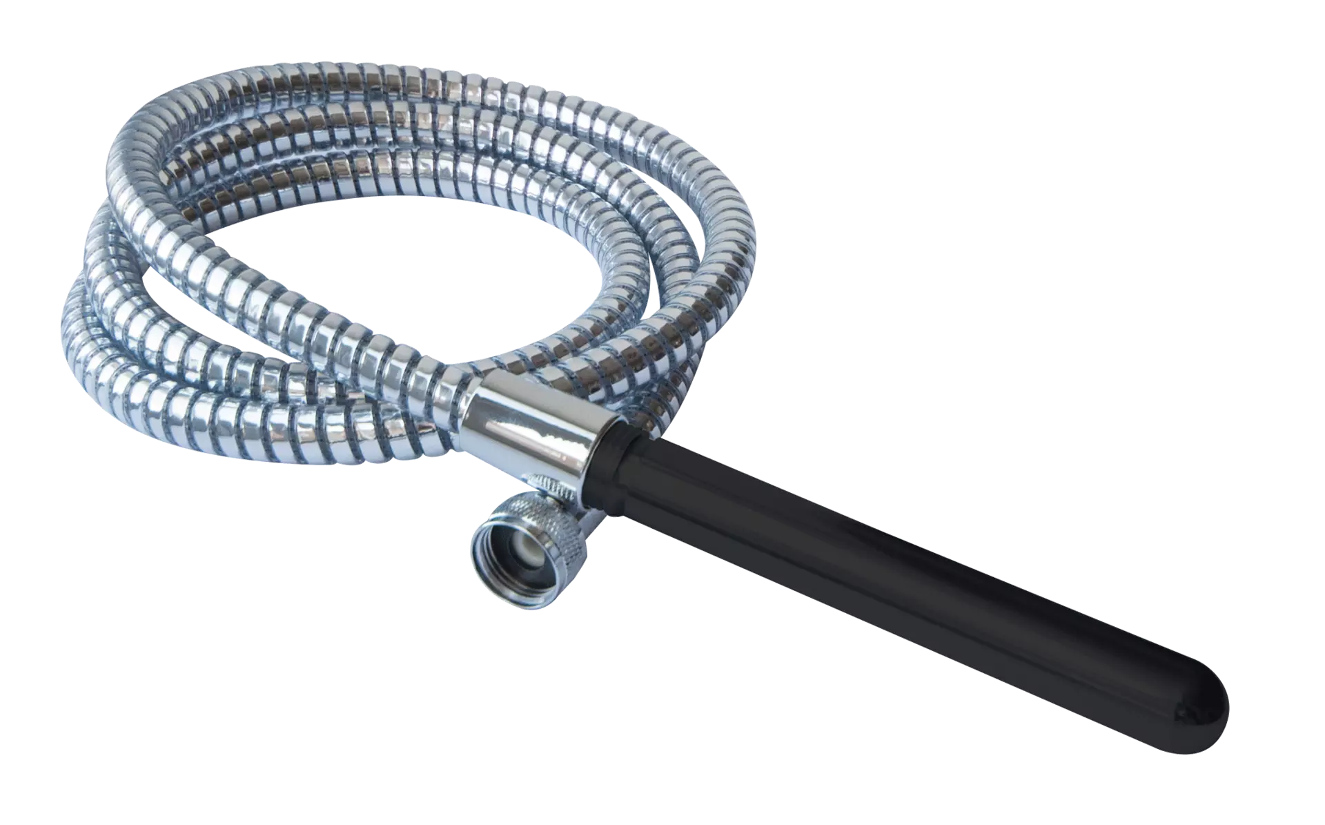 AQUAstick  intimate douche attachment, black anodised, with shower hose 