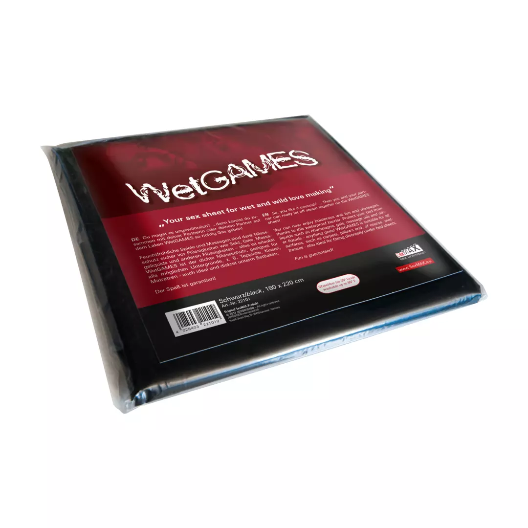 SexMAX - WetGAMES Sex-sheet, 180 x 220 cm, black