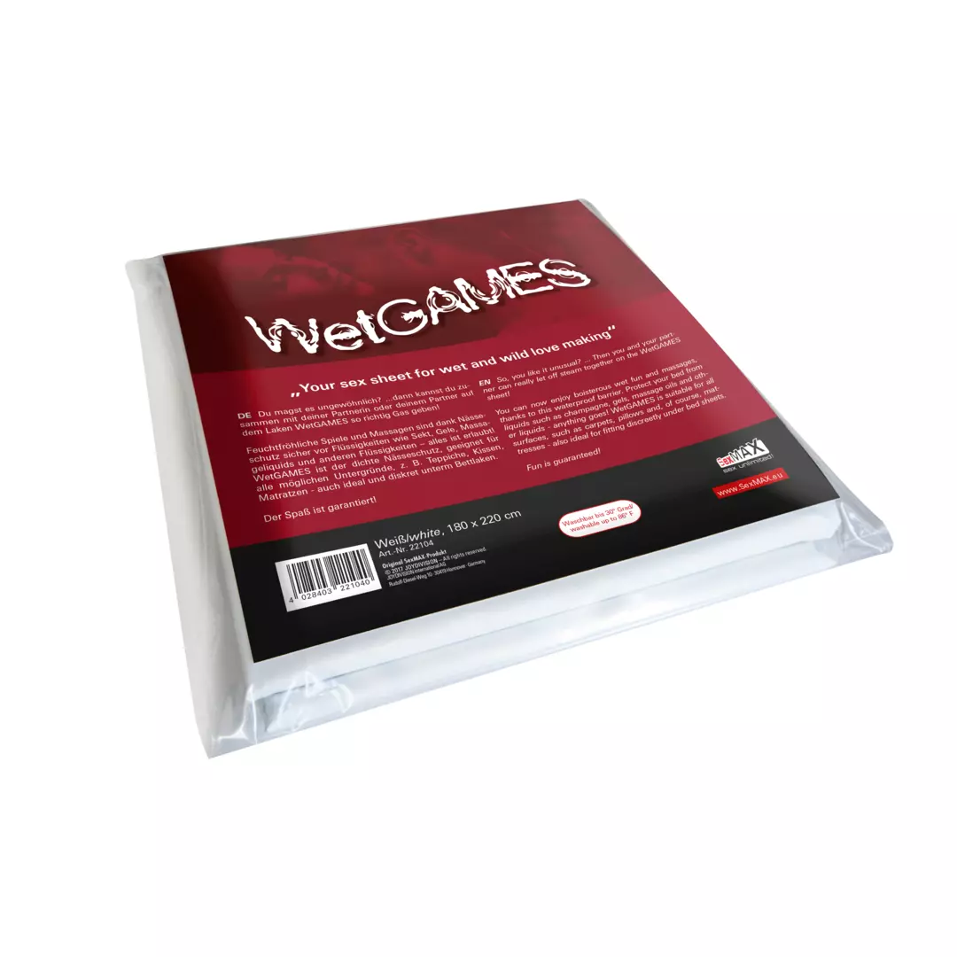 SexMAX - WetGAMES Sex-sheet, 180 x 220 cm, white