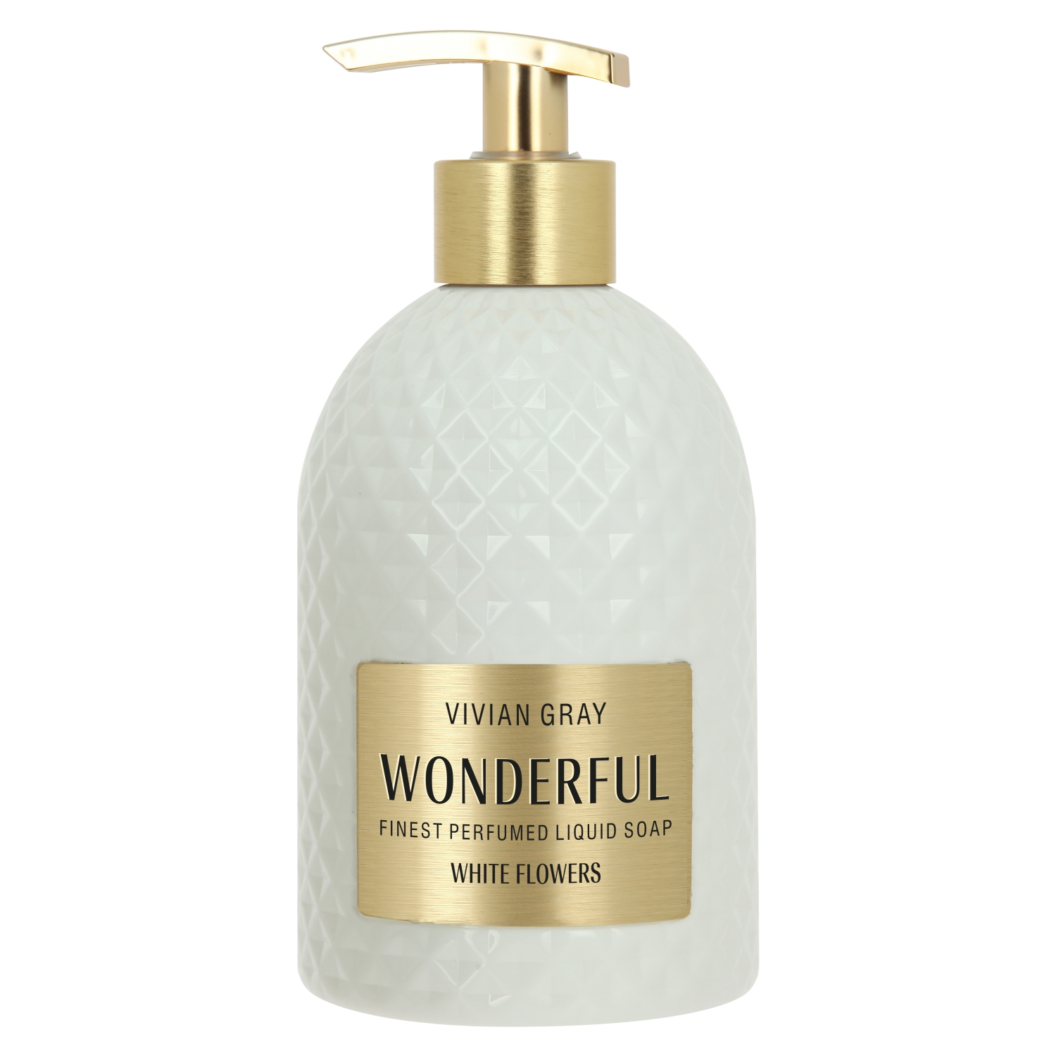 Soap dispenser with cream soap Wonderful Gemstone White Flowers (500 ml)