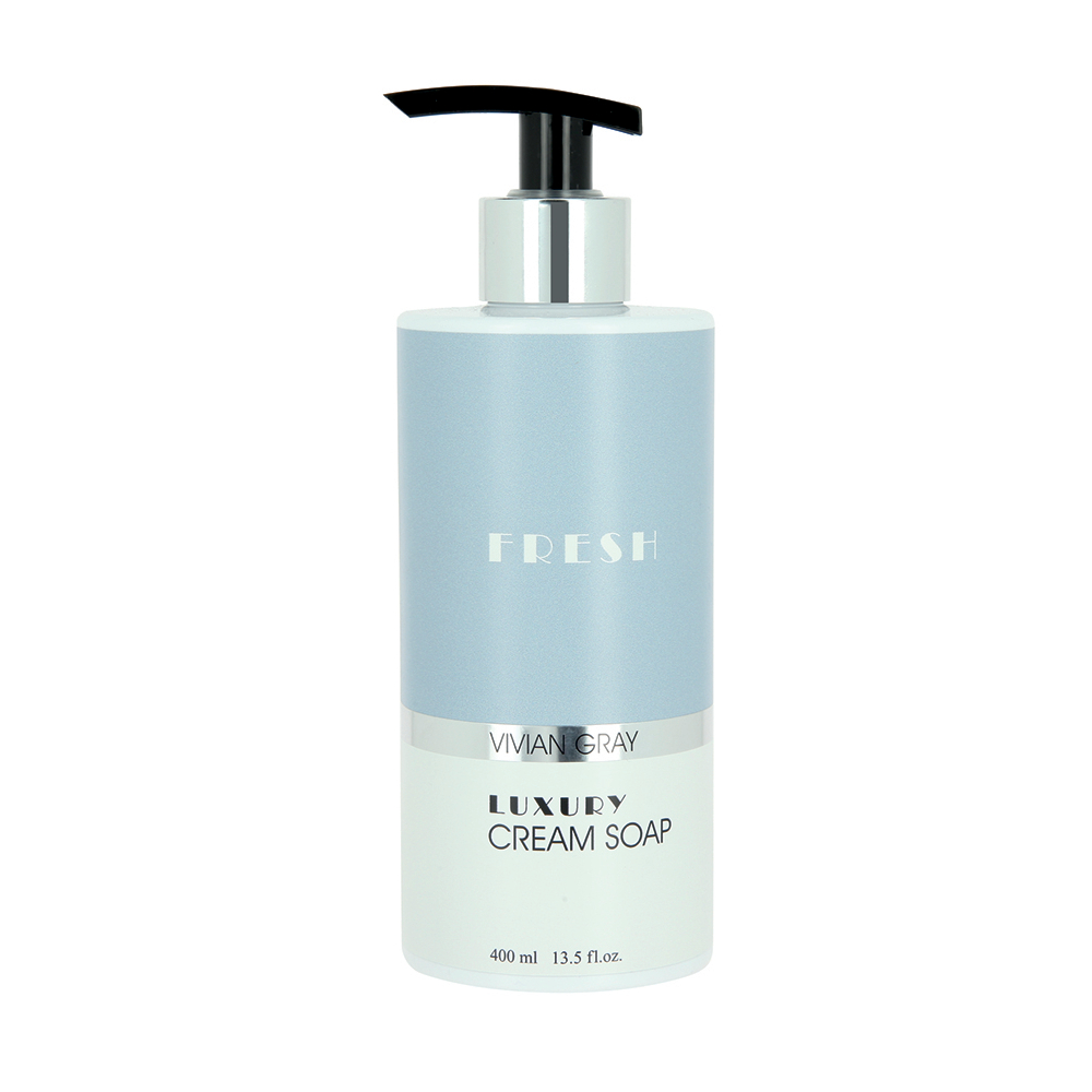 Soap dispenser with cream soap Modern Pastel, Vetiver & Patchouli, blue (400 ml)