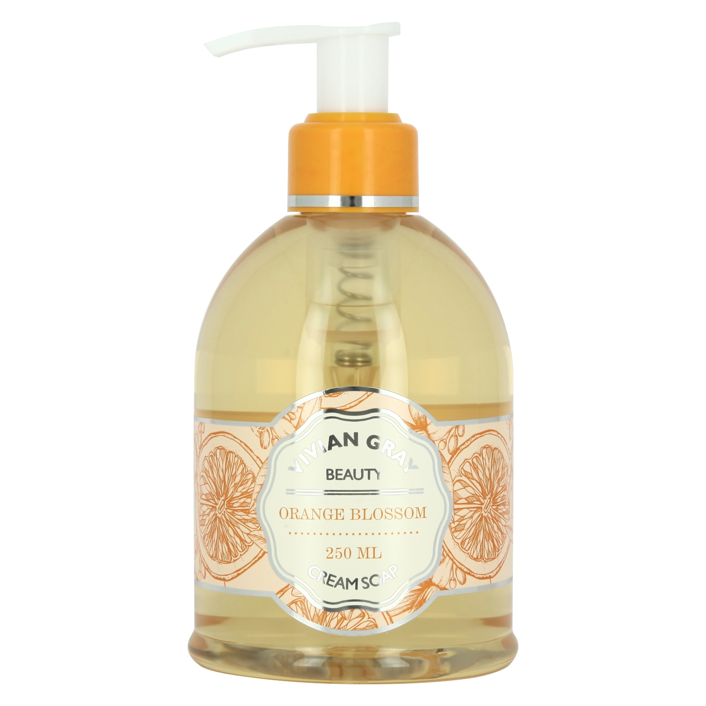 Soap dispenser with cream soap Naturals, Orange Blossom, orange (250 ml)