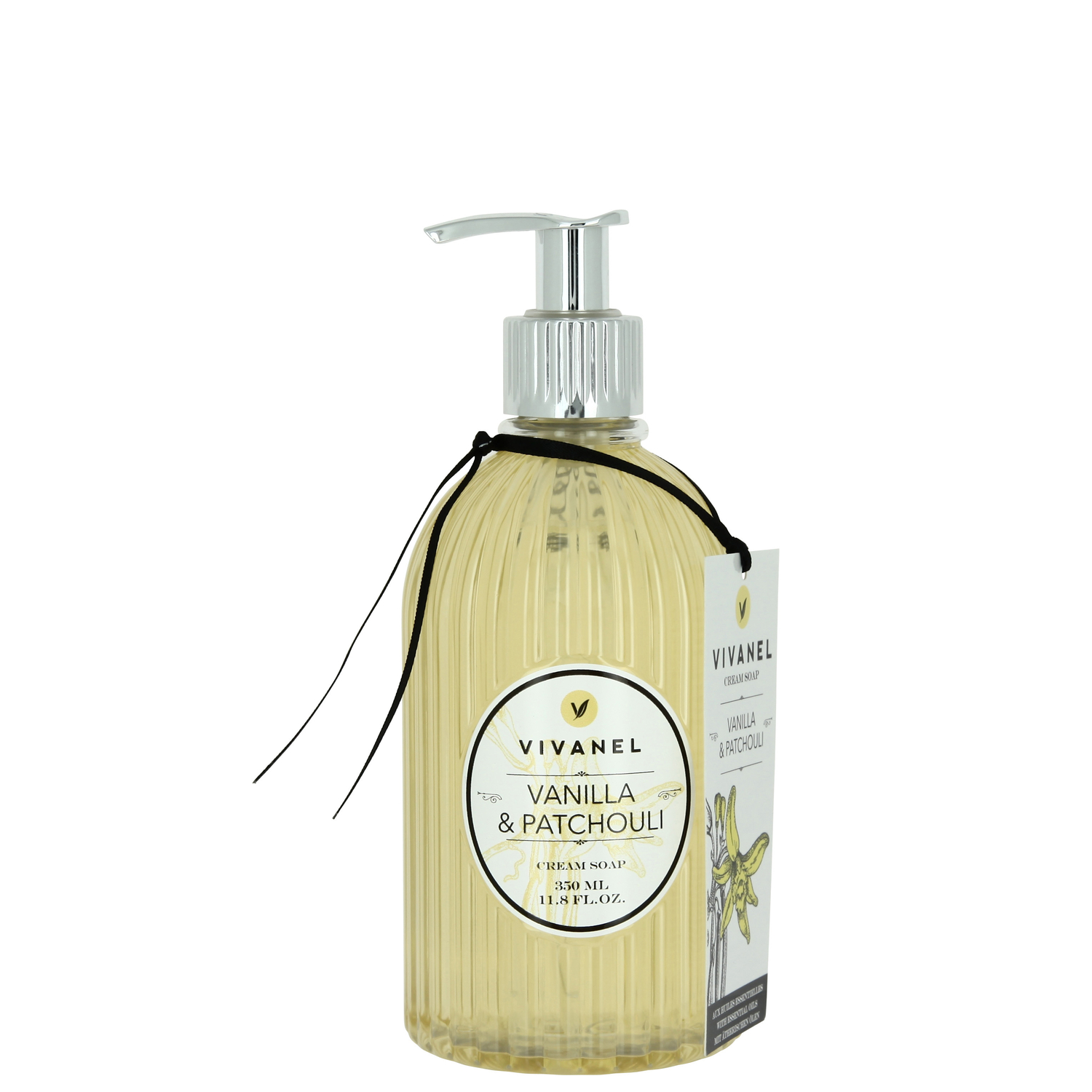 VIVANEL 8023 Vanilla & Patchouli Cream Soap, yellow (350 ml dispenser)