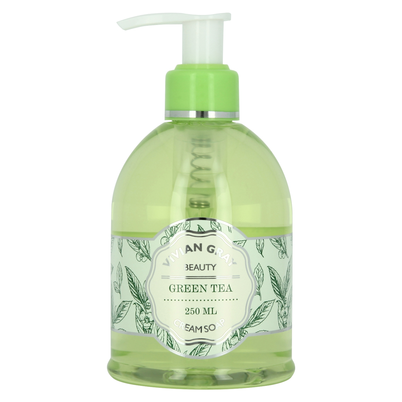 VIVIAN GRAY 1310 Naturals Cream Soap Green Tea, green (1500 ml bottle)