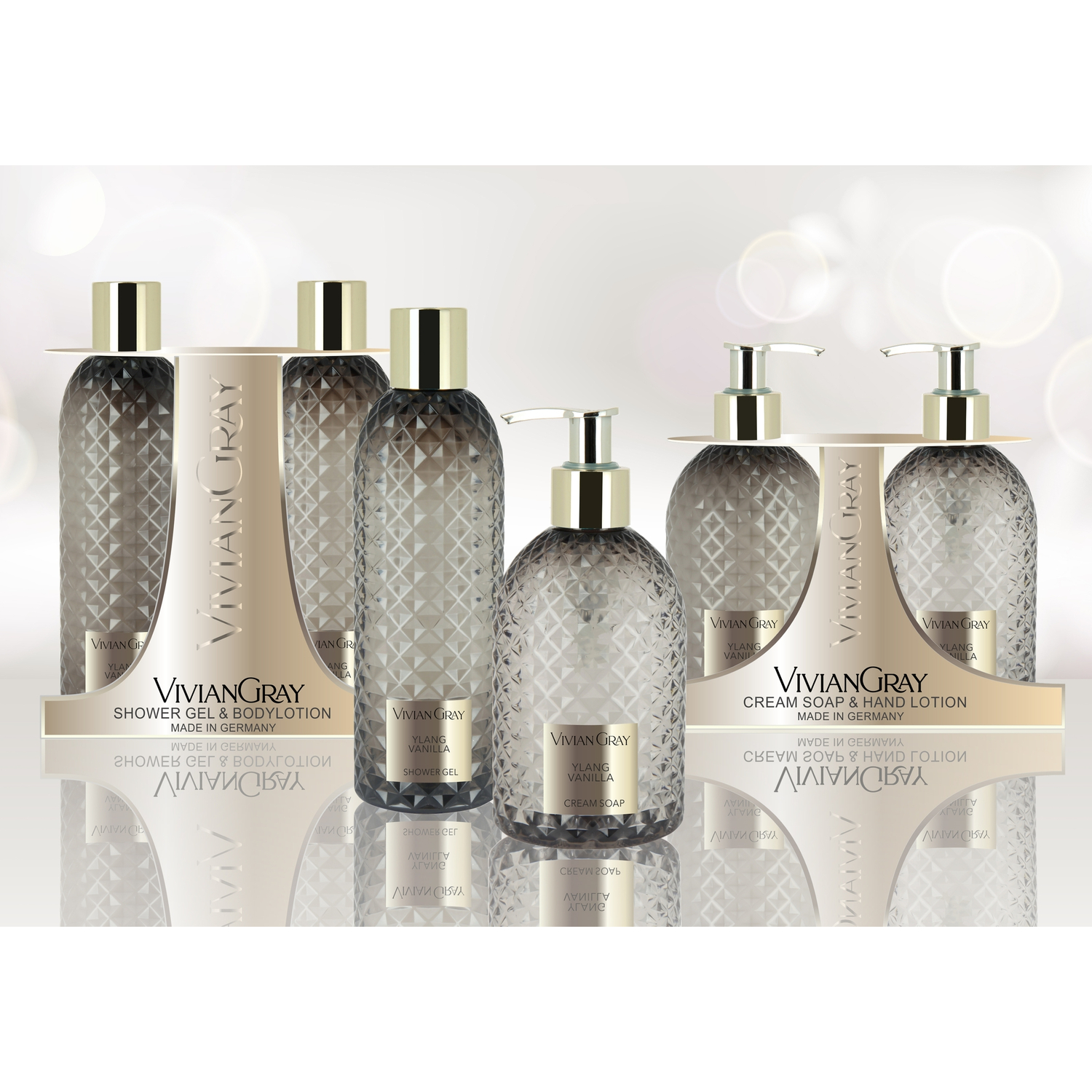 Shower Gel Gemstone, Ylang & Vanilla, grey (300 ml)