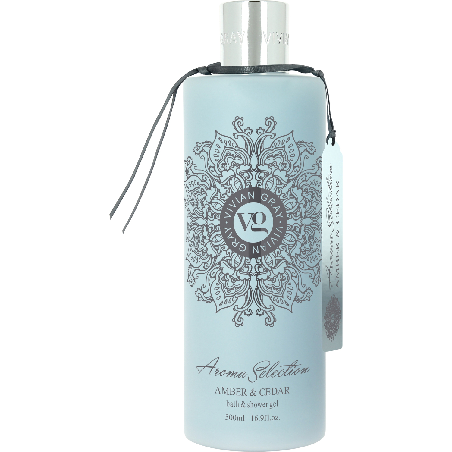 Shower Gel Aroma Selection, Amber & Cedar, light blue (500 ml)