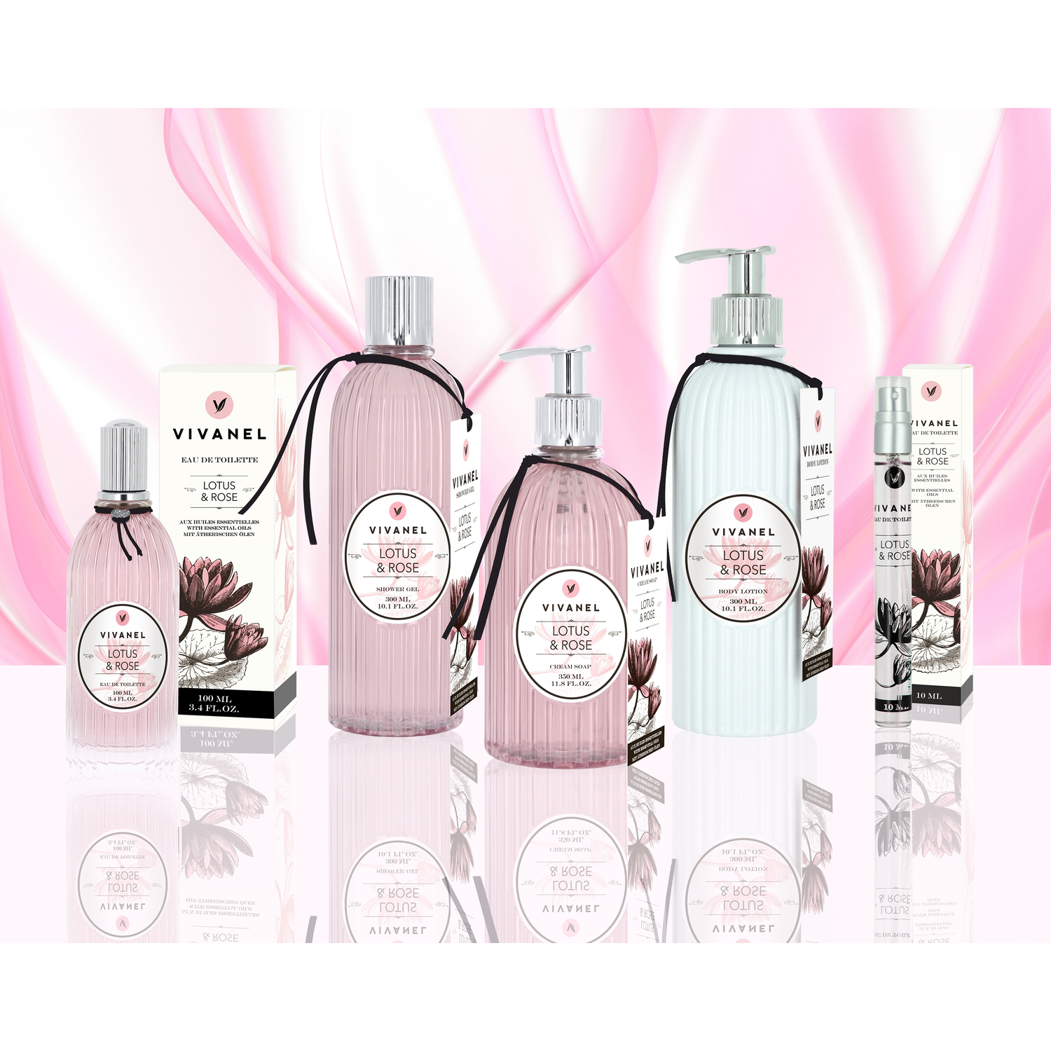 VIVANEL 8011 Lotus & Rose shower gel, pink (300 ml)