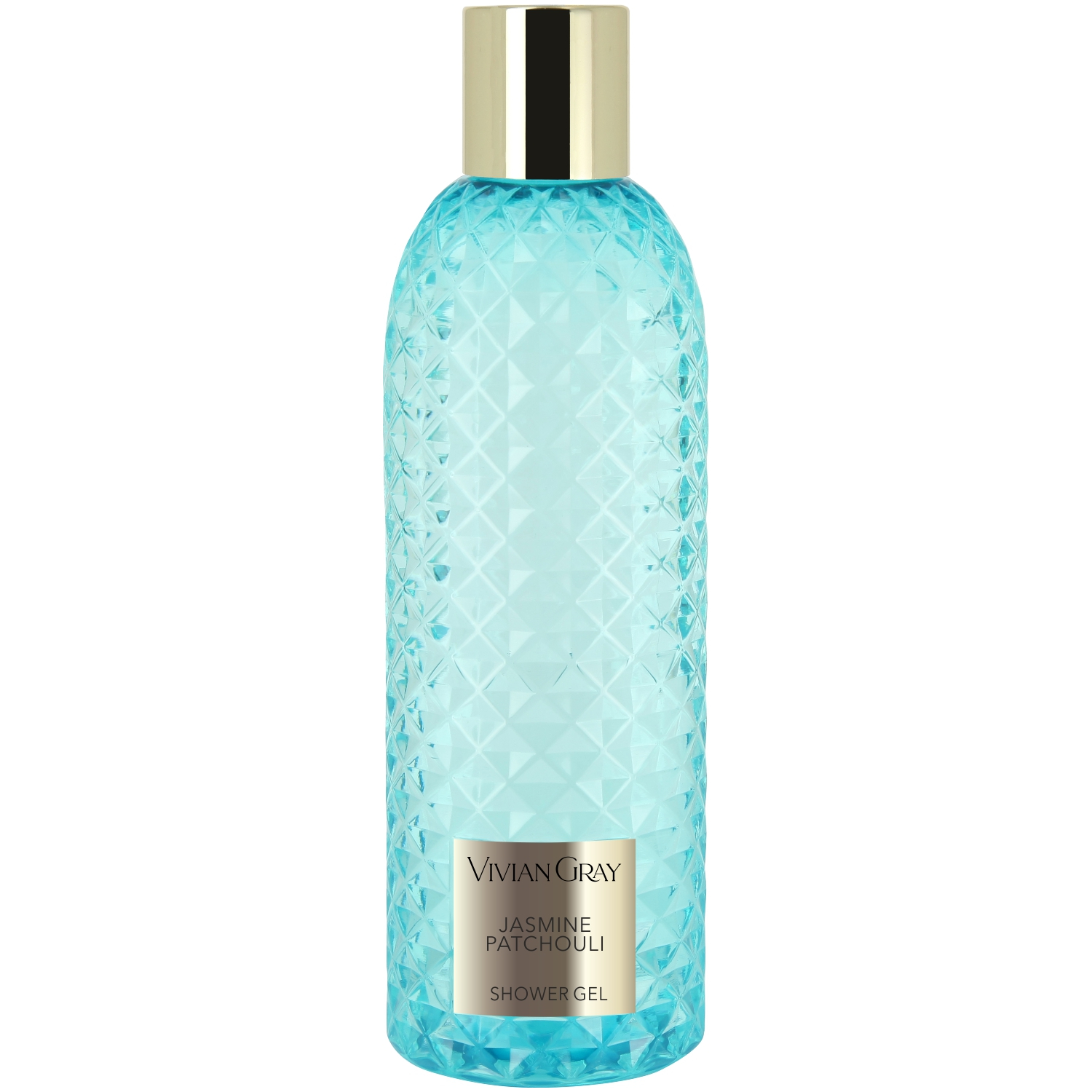 Shower Gel Gemstone, Jasmine & Patchouli, turquoise/gold (300 ml)