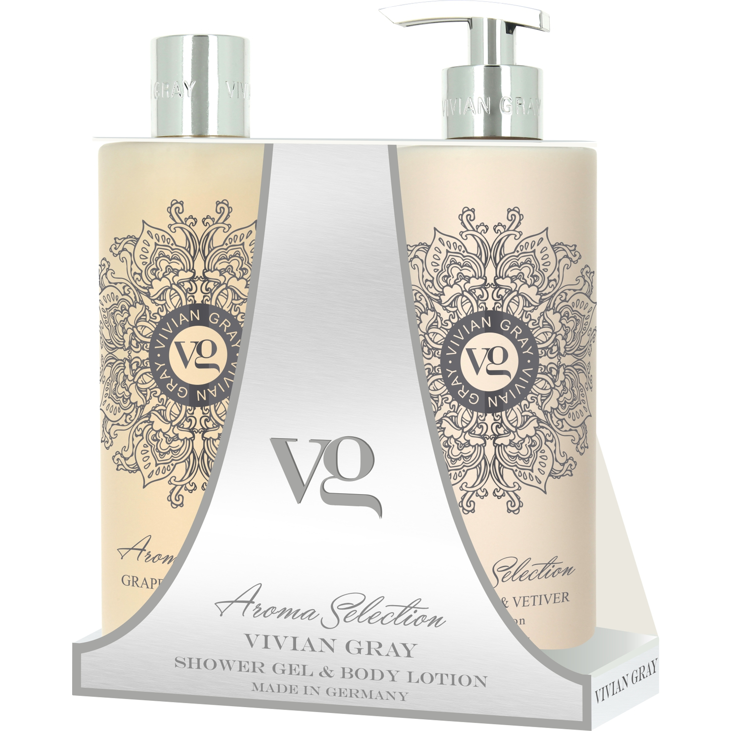 VIVIAN GRAY 2033 Aroma Selection Shower Gel & Body Lotion Grapefruit & Vetiver (1000 ml)