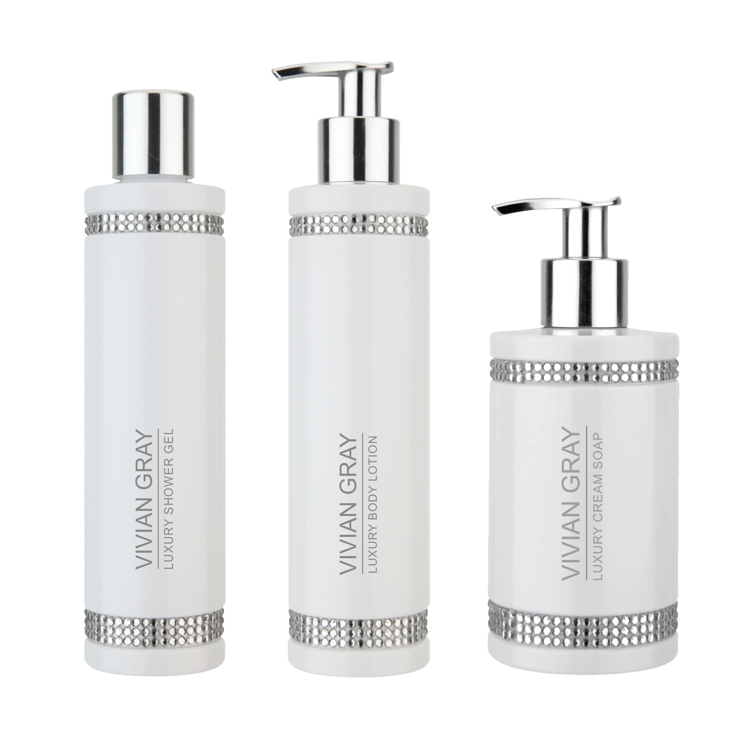 VIVIAN GRAY CW Crystals Cream Soap & Body Lotion & Shower Gel, white (750 ml)