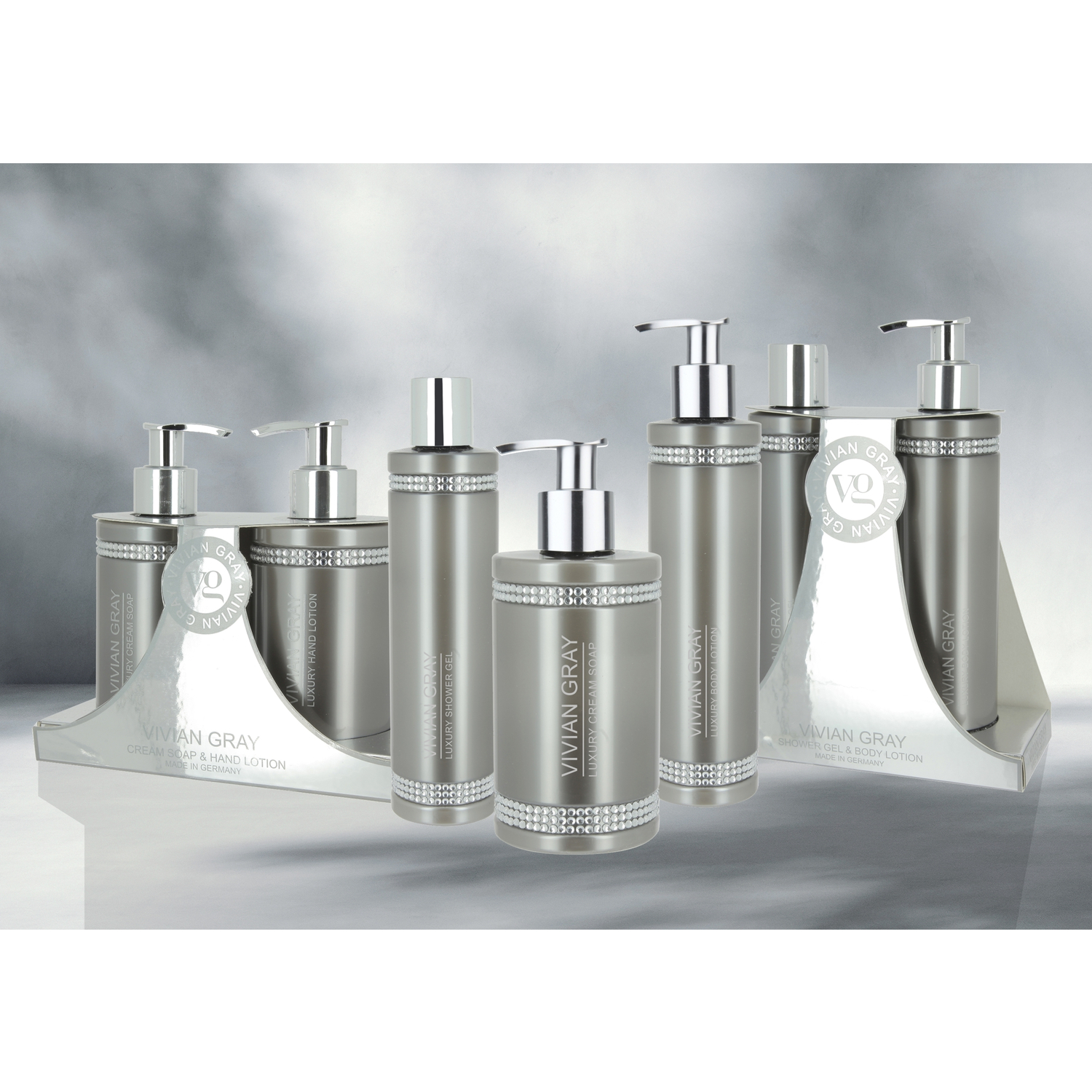 VIVIAN GRAY CG Crystals Cream Soap & Body Lotion & Shower Gel, grey (750 ml)