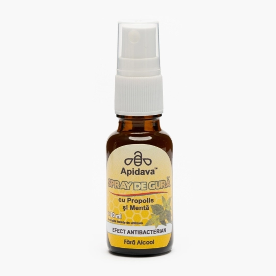 Alcohol-free mouth spray with propolis and mint