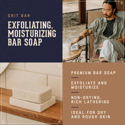 Men's Exfoliating Grit Bar Soap
