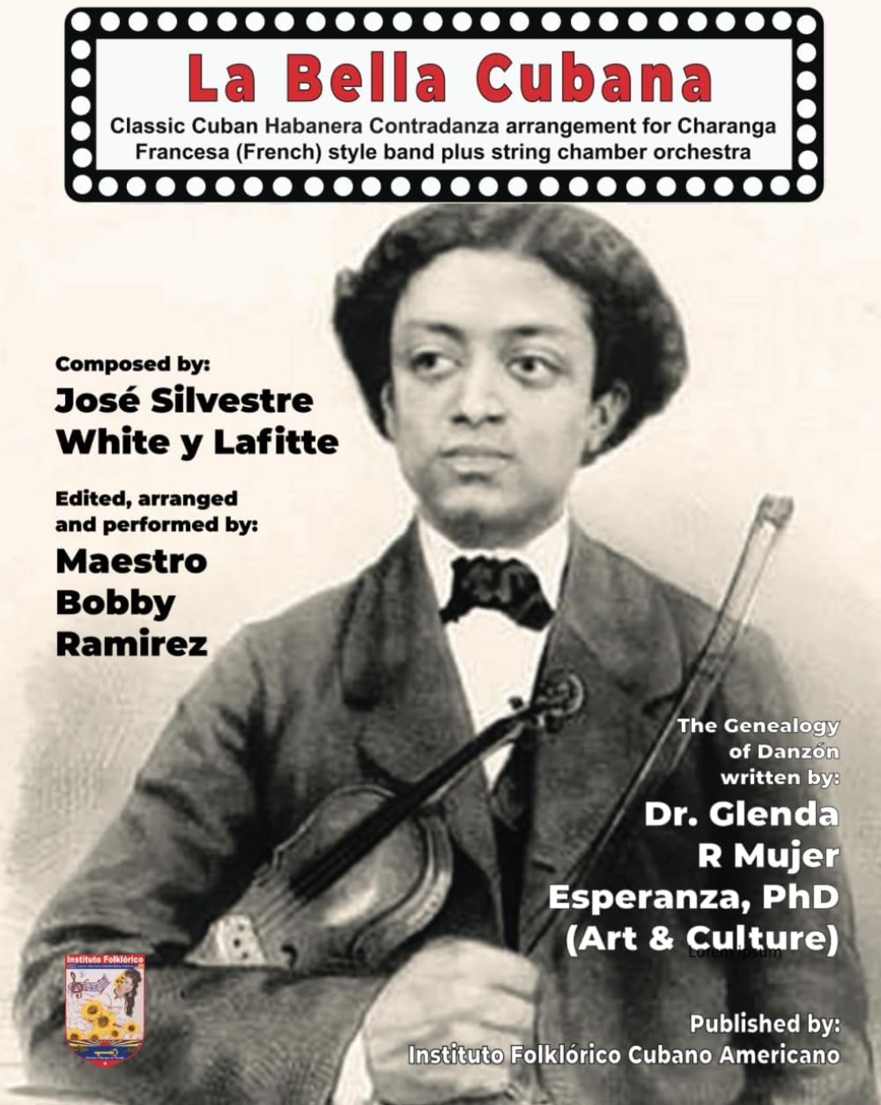 La Bella Cubana: Classic Cuban habanera contradanza arrangement for Charanga Francesa (French) style band plus string chamber orchestra