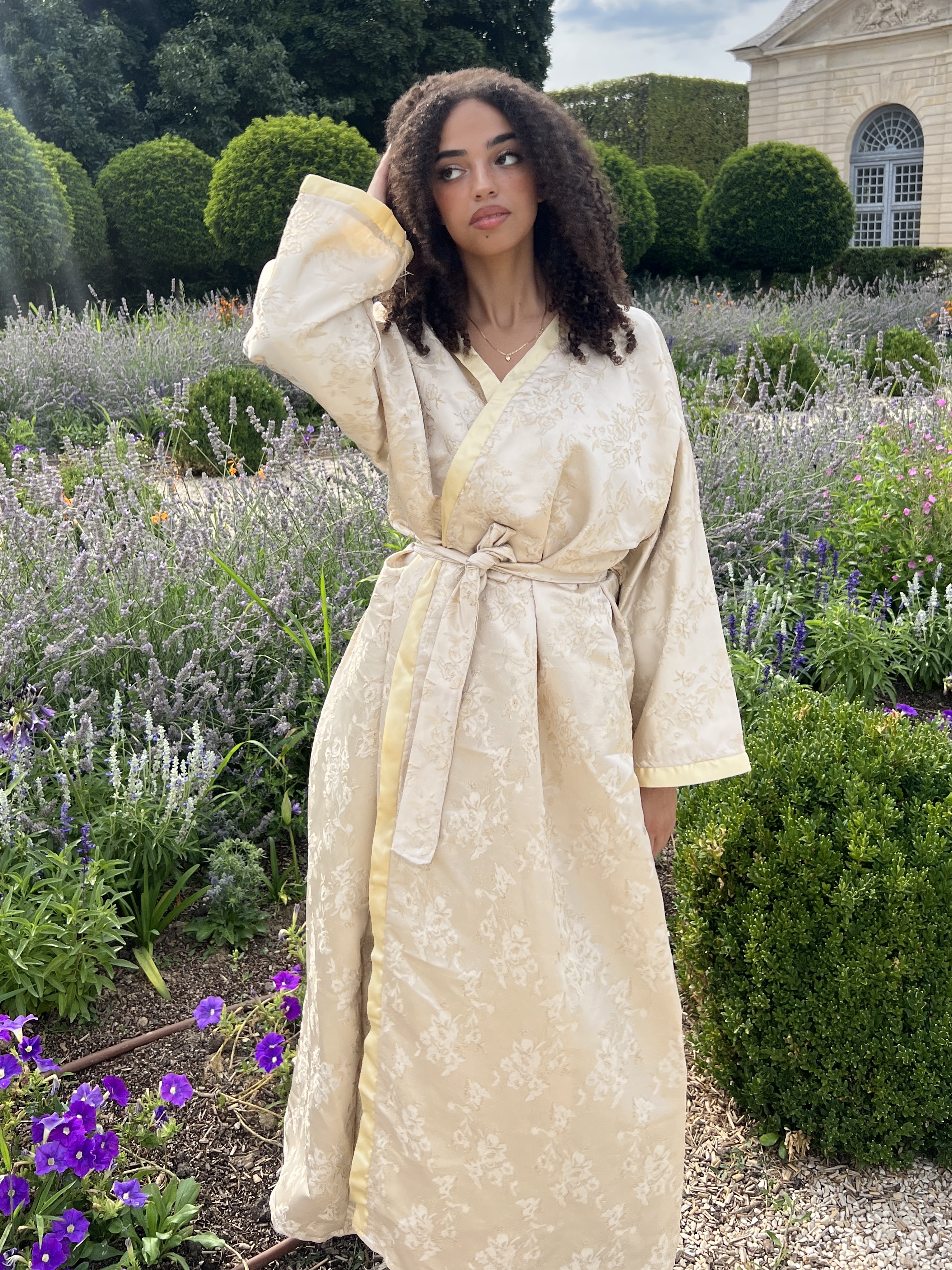 KIMONO HANAMI BROCART SUR MESURE