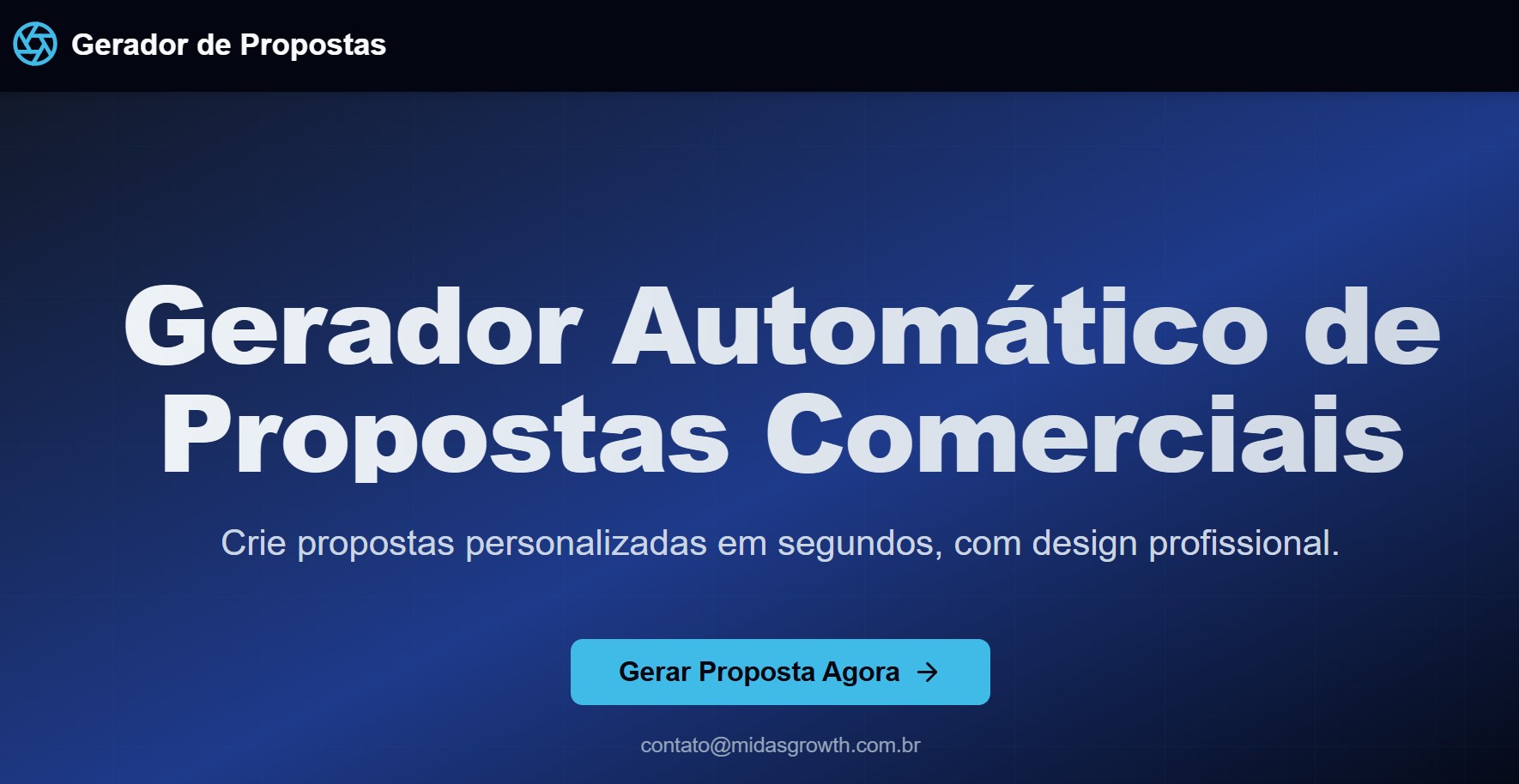 Gere Propostas Profissionais em Segundos
