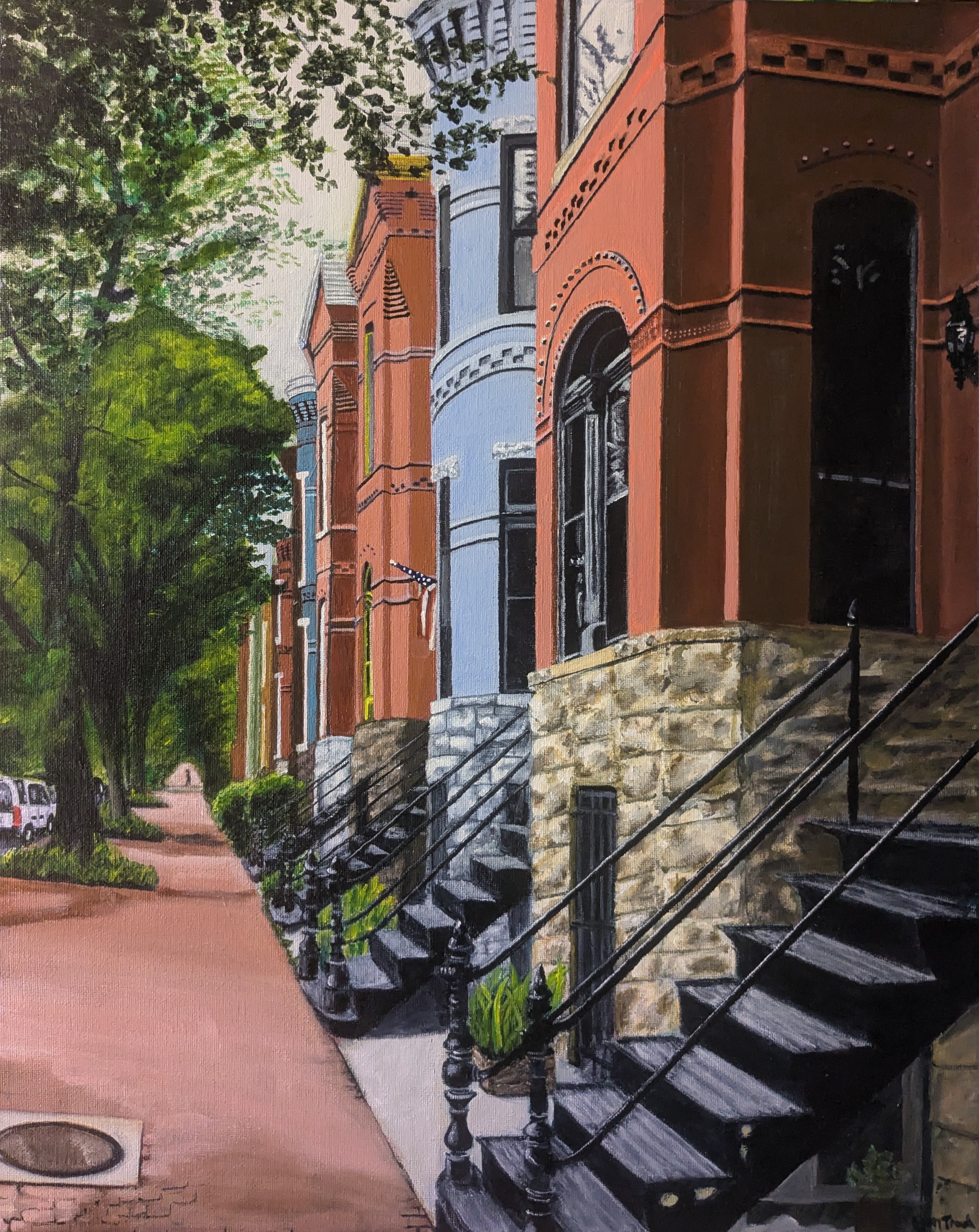 Capitol Hill Row Houses (20" x 16" x 0.75")