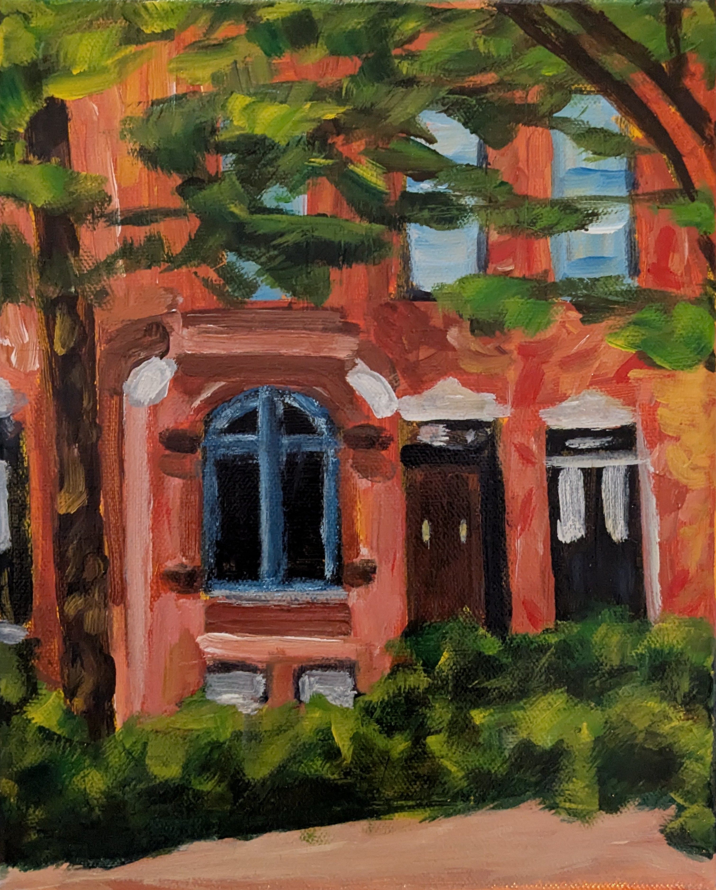 Capitol Hill Row Houses #2 and #3, (two 10" x 8" x 0.75" canvases)